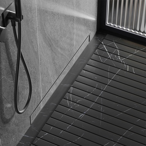 ODPŁYW LINIOWY ŚCIENNY 60 CM INOX NISKI SYFON WYSOKA PRZEPUSTOWOŚĆ DL04