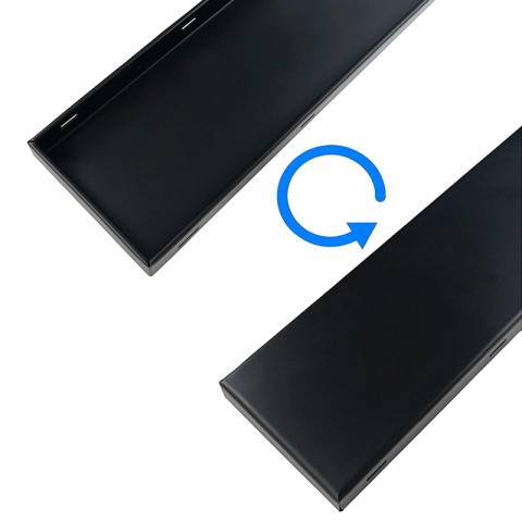 ODPŁYW LINIOWY ŚCIENNY 50 CM CZARNY NISKI SYFON WYSOKA PRZEPUSTOWOŚĆ DL09