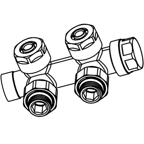 ZAWÓR TERMOSTATYCZNY GRZEJNIKOWY KĄTOWY ZŁOTY DUPLEX Z MASKOWNICĄ ZESTAW