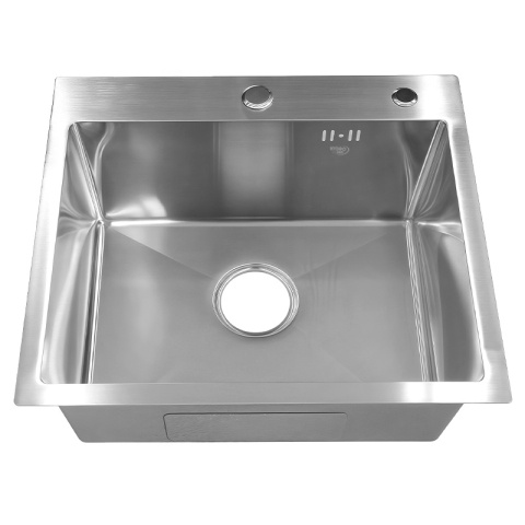ZLEW KUCHENNY ZLEWOZMYWAK JEDNOKOMOROWY STALOWY INOX ALOR-CH-50X40 DOZOWNIK SYFON UCHWYTY