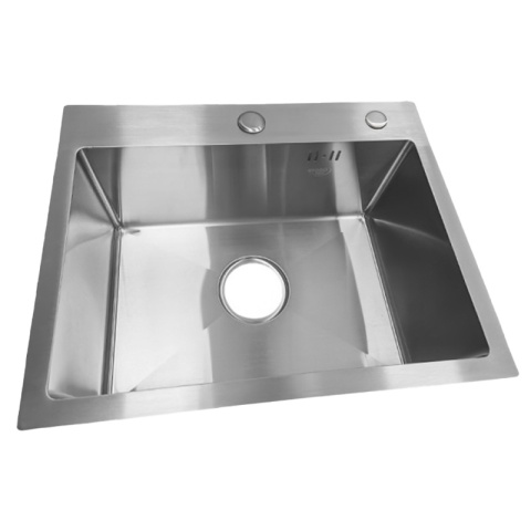 ZLEW KUCHENNY ZLEWOZMYWAK JEDNOKOMOROWY STALOWY INOX ALOR-CH-50X45 DOZOWNIK SYFON UCHWYTY