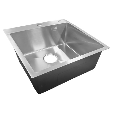 ZLEW KUCHENNY ZLEWOZMYWAK JEDNOKOMOROWY STALOWY INOX ALOR-CH-50X50 DOZOWNIK SYFON UCHWYTY