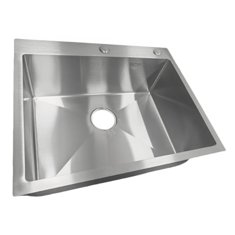 ZLEW KUCHENNY ZLEWOZMYWAK JEDNOKOMOROWY STALOWY INOX ALOR-CH-59X49 DOZOWNIK SYFON UCHWYTY