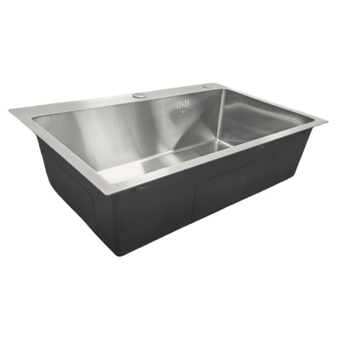 ZLEW KUCHENNY ZLEWOZMYWAK JEDNOKOMOROWY STALOWY INOX ALOR-CH-68X45 DOZOWNIK SYFON UCHWYTY