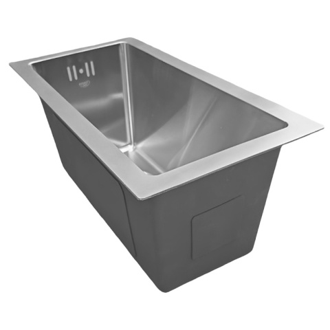 ZLEW KUCHENNY ZLEWOZMYWAK JEDNOKOMOROWY STALOWY INOX RODOS-CH-44X22 SYFON UCHWYTY