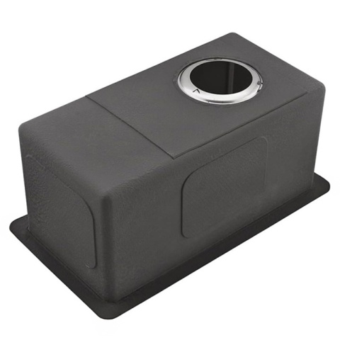 ZLEW KUCHENNY ZLEWOZMYWAK JEDNOKOMOROWY STALOWY INOX RODOS-CH-44X22 SYFON UCHWYTY