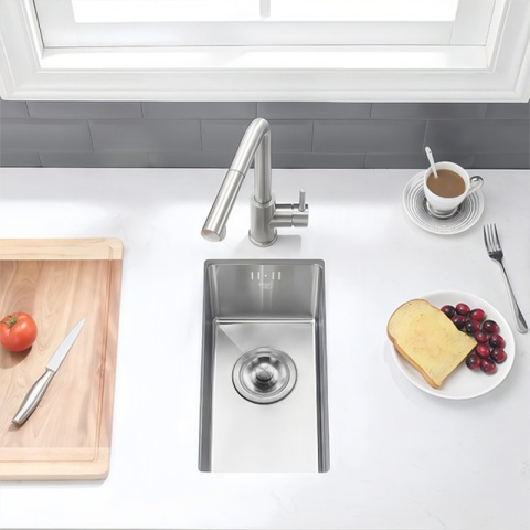 ZLEW KUCHENNY ZLEWOZMYWAK JEDNOKOMOROWY STALOWY INOX RODOS-CH-44X22 SYFON UCHWYTY