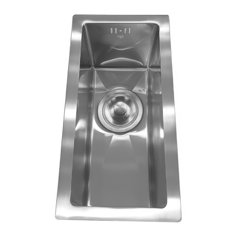 ZLEW KUCHENNY ZLEWOZMYWAK JEDNOKOMOROWY STALOWY INOX RODOS-CH-44X22 SYFON UCHWYTY