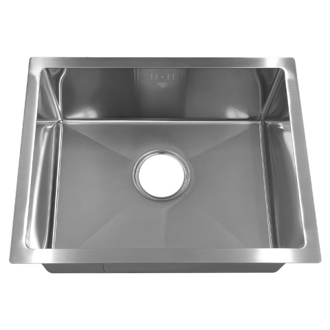 ZLEW KUCHENNY ZLEWOZMYWAK JEDNOKOMOROWY STALOWY INOX RODOS-CH-50X40 SYFON UCHWYTY