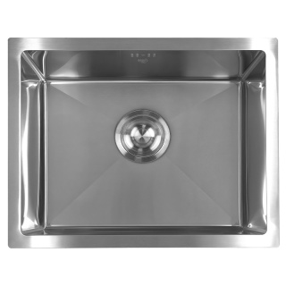 ZLEW KUCHENNY ZLEWOZMYWAK JEDNOKOMOROWY STALOWY INOX RODOS-CH-50X40 SYFON UCHWYTY