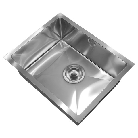 ZLEW KUCHENNY ZLEWOZMYWAK JEDNOKOMOROWY STALOWY INOX RODOS-CH-50X40 SYFON UCHWYTY