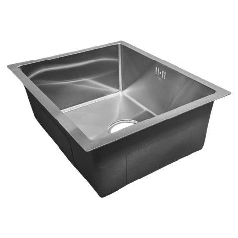 ZLEW KUCHENNY ZLEWOZMYWAK JEDNOKOMOROWY STALOWY INOX RODOS-CH-50X40 SYFON UCHWYTY