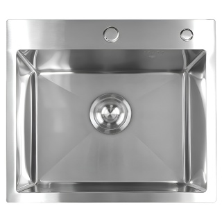 ZLEW KUCHENNY ZLEWOZMYWAK JEDNOKOMOROWY STALOWY INOX TONGA-CH-50X45 DOZOWNIK SYFON UCHWYTY