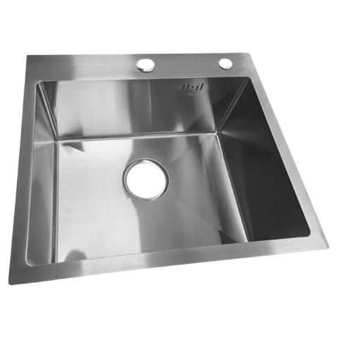 ZLEW KUCHENNY ZLEWOZMYWAK JEDNOKOMOROWY STALOWY INOX TONGA-CH-50X45 DOZOWNIK SYFON UCHWYTY