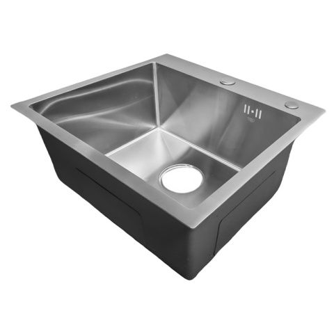 ZLEW KUCHENNY ZLEWOZMYWAK JEDNOKOMOROWY STALOWY INOX TONGA-CH-50X45 DOZOWNIK SYFON UCHWYTY