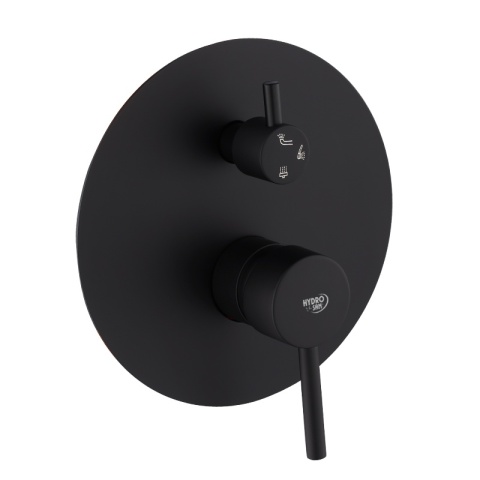 BATERIA PRYSZNICOWA PODTYNKOWA ŁAZIENKOWA Z DESZCZOWNICĄ PAULA CZARNA