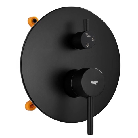 BATERIA PRYSZNICOWA PODTYNKOWA ŁAZIENKOWA Z DESZCZOWNICĄ PAULA CZARNA