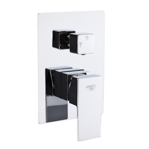 BATERIA PRYSZNICOWA PODTYNKOWA ŁAZIENKOWA ZESTAW Z DESZCZOWNICĄ KAREN CHROM