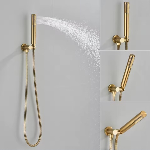 BATERIA PRYSZNICOWA PODTYNKOWA ŁAZIENKOWA ZESTAW Z DESZCZOWNICĄ PAULA ZŁOTA