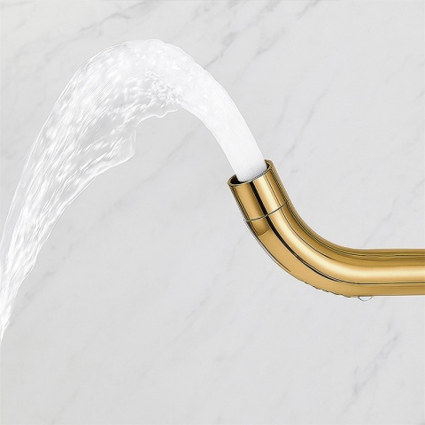 BATERIA PRYSZNICOWA PODTYNKOWA ŁAZIENKOWA ZESTAW Z DESZCZOWNICĄ PAULA ZŁOTA