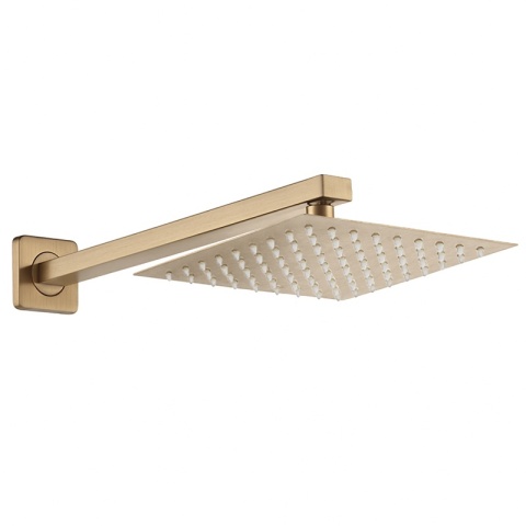 BATERIA PRYSZNICOWA PODTYNKOWA Z DESZCZOWNICĄ KAREN ZŁOTA SZCZOTKOWANA