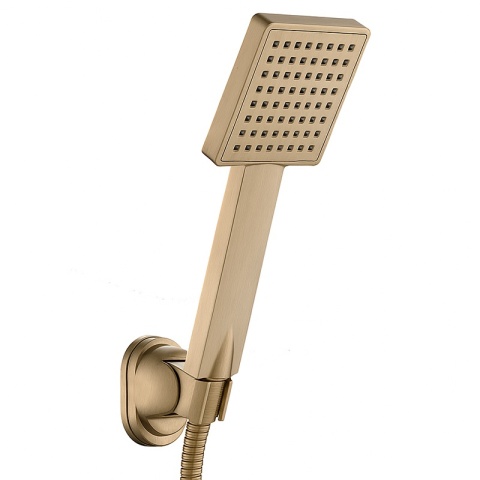BATERIA PRYSZNICOWA PODTYNKOWA Z DESZCZOWNICĄ KAREN ZŁOTA SZCZOTKOWANA