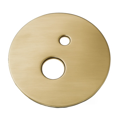 BATERIA PRYSZNICOWA PODTYNKOWA Z DESZCZOWNICĄ PAULA ZŁOTA SZCZOTKOWANA