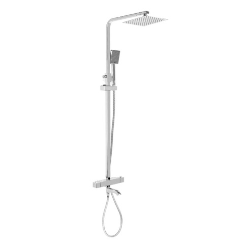 BATERIA PRYSZNICOWA ŁAZIENKOWA Z DESZCZOWNICĄ TERMOSTATEM T154A CHROM