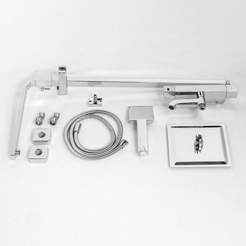 BATERIA PRYSZNICOWA ŁAZIENKOWA Z DESZCZOWNICĄ TERMOSTATEM T154A CHROM