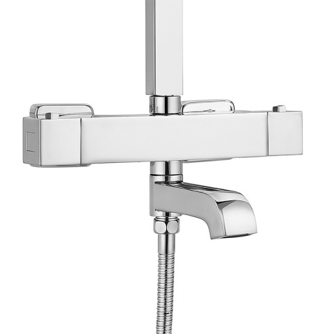 BATERIA PRYSZNICOWA ŁAZIENKOWA Z DESZCZOWNICĄ TERMOSTATEM T154A CHROM