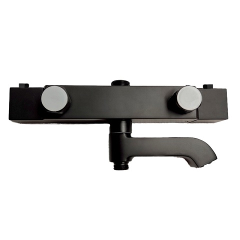 BATERIA PRYSZNICOWA ŁAZIENKOWA Z DESZCZOWNICĄ TERMOSTATEM T154B-BL CZARNA