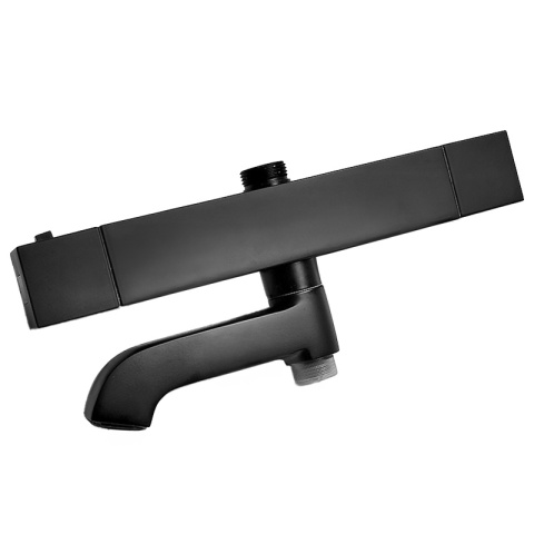 BATERIA PRYSZNICOWA ŁAZIENKOWA Z DESZCZOWNICĄ TERMOSTATEM T154B-BL CZARNA