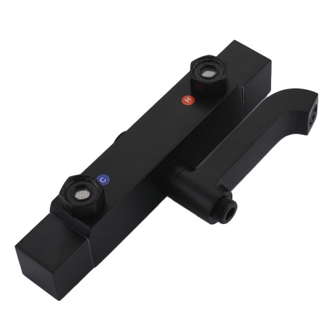 BATERIA PRYSZNICOWA ŁAZIENKOWA Z DESZCZOWNICĄ TERMOSTATEM T154B-BL CZARNA