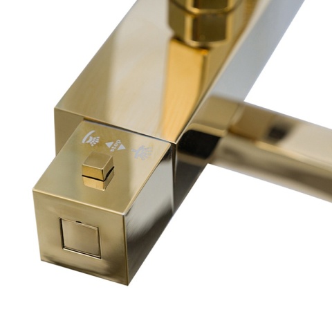 BATERIA PRYSZNICOWA ŁAZIENKOWA Z DESZCZOWNICĄ TERMOSTATEM T154C-GL ZŁOTA