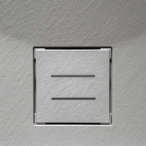 BRODZIK PRYSZNICOWY KAMIENNY KWADRATOWY SLIM RIKO SZARY 80x80 CM