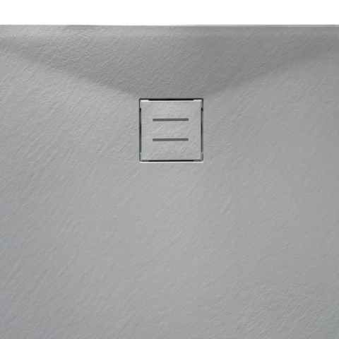 BRODZIK PRYSZNICOWY KAMIENNY KWADRATOWY SLIM RIKO SZARY 80x80 CM