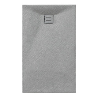 BRODZIK PRYSZNICOWY KAMIENNY PROSTOKĄTNY SLIM RIKO SZARY 140x80 CM