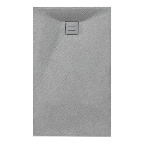 BRODZIK PRYSZNICOWY KAMIENNY PROSTOKĄTNY SLIM RIKO SZARY 90x80 CM