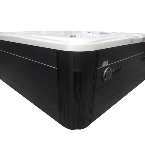 JACUZZI OGRODOWE WANNA SPA702 BIAŁA PERŁA OBUDOWA ANTRACYT 230x230 CM