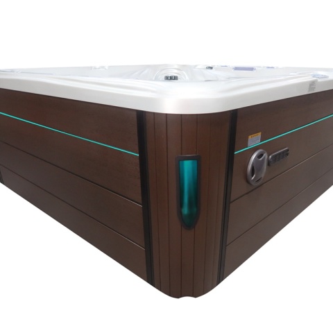 JACUZZI OGRODOWE WANNA SPA702 BIAŁA PERŁA OBUDOWA KAWA 230x230 CM