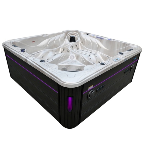 JACUZZI OGRODOWE WANNA SPA702 CAPPUCCINO OBUDOWA ANTRACYT 230x230 CM
