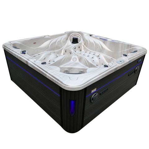 JACUZZI OGRODOWE WANNA SPA702 CAPPUCCINO OBUDOWA ANTRACYT 230x230 CM