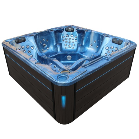 JACUZZI OGRODOWE WANNA SPA702 NIEBIESKA FALA OCEANU OBUDOWA ANTRACYT 230x230 CM