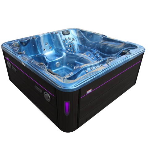 JACUZZI OGRODOWE WANNA SPA702 NIEBIESKA FALA OCEANU OBUDOWA ANTRACYT 230x230 CM