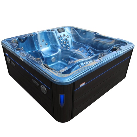 JACUZZI OGRODOWE WANNA SPA702 NIEBIESKA FALA OCEANU OBUDOWA ANTRACYT 230x230 CM