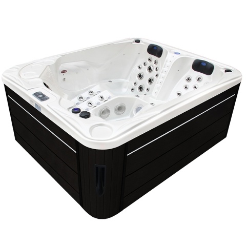 JACUZZI OGRODOWE WANNA SPA705 BIAŁA PERŁA OBUDOWA ANTRACYT 210x170 CM