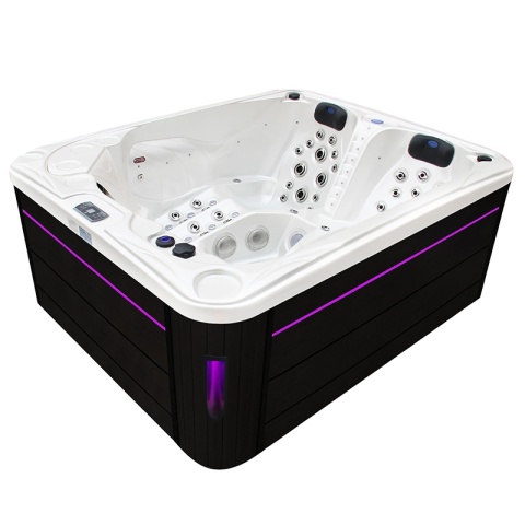 JACUZZI OGRODOWE WANNA SPA705 BIAŁA PERŁA OBUDOWA ANTRACYT 210x170 CM