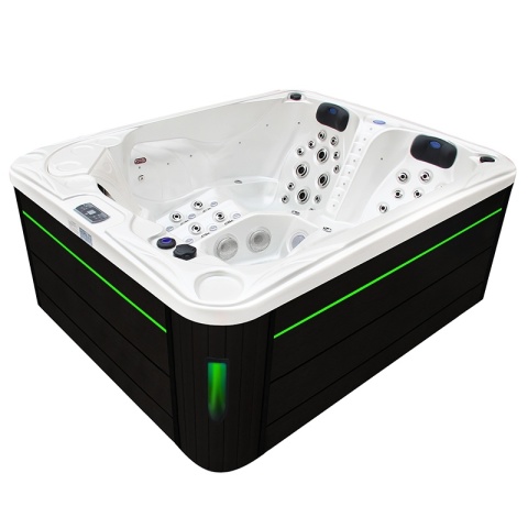 JACUZZI OGRODOWE WANNA SPA705 BIAŁA PERŁA OBUDOWA ANTRACYT 210x170 CM