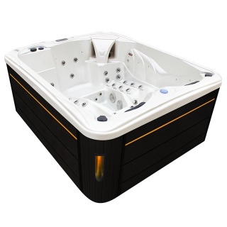 JACUZZI OGRODOWE WANNA SPA705 BIAŁA PERŁA OBUDOWA ANTRACYT 210x170 CM