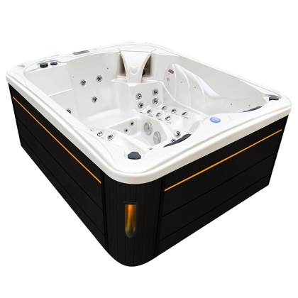 JACUZZI OGRODOWE WANNA SPA705 BIAŁA PERŁA OBUDOWA ANTRACYT 210x170 CM